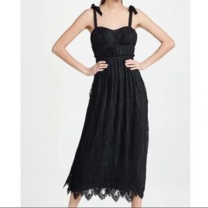 NWT JONATHAN SIMKHAI bonnie lace plisse Elegant Black Dress size 14